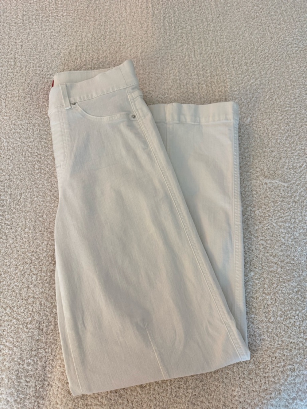 SPANX Off-White Wide Leg Jeans - Picture 3 of 3